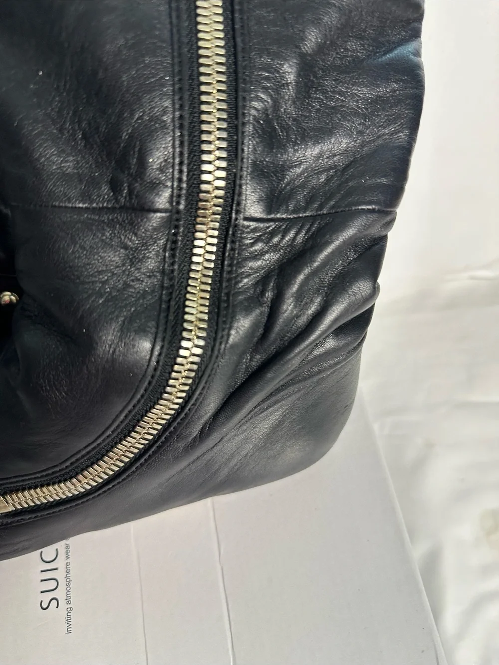 Gucci Tall Black Glove Leather Wedge Boots Gold Lining Size 6.5B